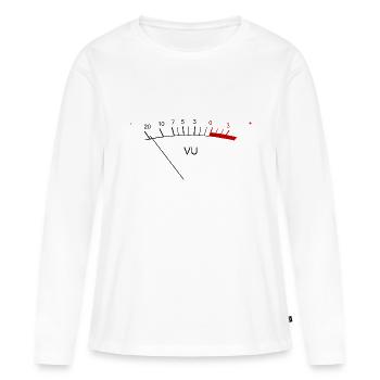 Vumetre - T-shirt manches longues Premium bio Femme - blanc - Devant - Julia (174cm)