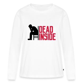 Depression Dead Inside - Women's Premium Organic Long Sleeve Shirt - white - Front - Julia (174cm)