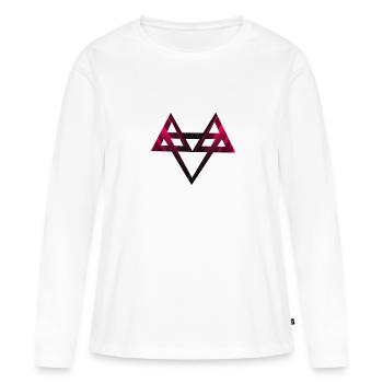 Neffex Logo 3D Red - Frauen Premium Bio Langarmshirt - Weiß - Vorne - Julia (174cm)