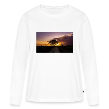 exotischer Sonnenuntergang in Venezuela - Frauen Premium Bio Langarmshirt - Weiß - Vorne - Julia (174cm)