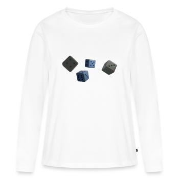 Cube - Women's Premium Organic Long Sleeve Shirt - white - Front - Julia (174cm)
