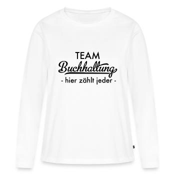 Team Buchhaltung - Frauen Premium Bio Langarmshirt - Weiß - Vorne - Julia (174cm)