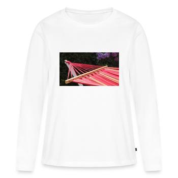 Hamac - T-shirt manches longues Premium bio Femme - blanc - Devant - Julia (174cm)