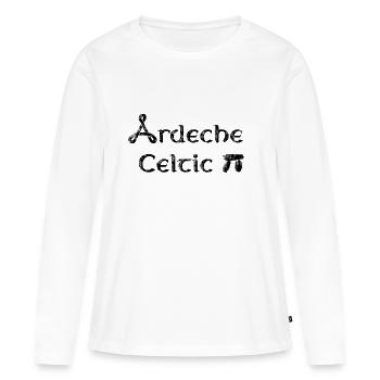 Ardeche celtic noir - T-shirt manches longues Premium bio Femme - blanc - Devant - Julia (174cm)