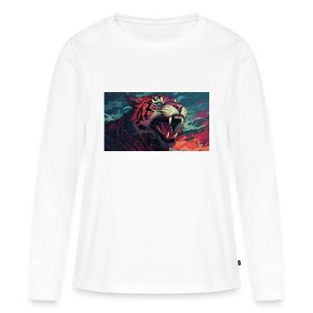 Roaring Tiger - Women's Premium Organic Long Sleeve Shirt - white - Front - Julia (174cm)