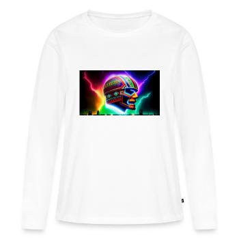 Mexikanischer Fußball Schamane - Frauen Premium Bio Langarmshirt - Weiß - Vorne - Julia (174cm)