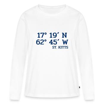 Saint Kitts Coordinates - Coordinates - Caribbean - Women's Premium Organic Long Sleeve Shirt - white - Front - Julia (174cm)