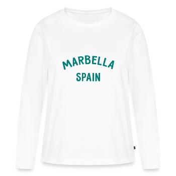 Marbella Espagne Espagne España - T-shirt manches longues Premium bio Femme - blanc - Devant - Julia (174cm)