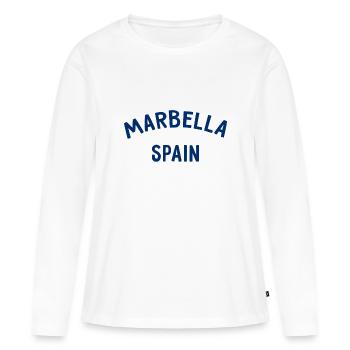 Marbella Espagne Espagne España - T-shirt manches longues Premium bio Femme - blanc - Devant - Julia (174cm)
