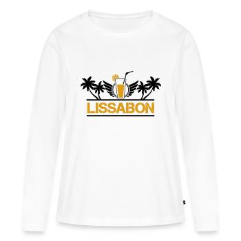 Lissabon - Frauen Premium Bio Langarmshirt - Weiß - Vorne - Julia (174cm)