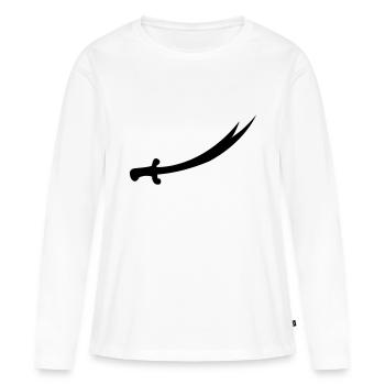 Hz Ali Kilinc - T-shirt manches longues Premium bio Femme - blanc - Devant - Julia (174cm)
