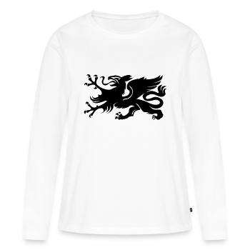Wappen Rostock Greif - Frauen Premium Bio Langarmshirt - Weiß - Vorne - Julia (174cm)