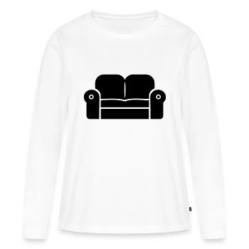 Sofa - divan - canapé - T-shirt manches longues Premium bio Femme - blanc - Devant - Julia (174cm)