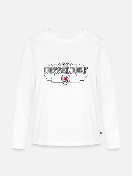 Düsseldorf - Frauen Premium Bio Langarmshirt - Weiß