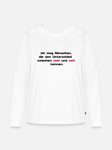 seid seit - Frauen Premium Bio Langarmshirt - Weiß