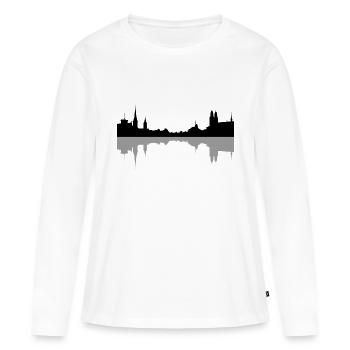 zürich - Women's Premium Organic Long Sleeve Shirt - white - Front - Julia (174cm)