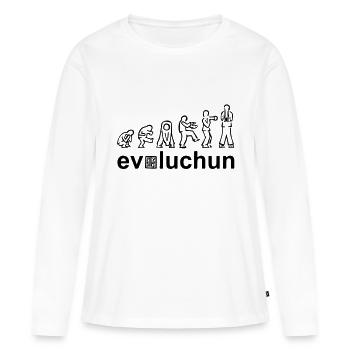 evolution of wing chun forms - Women's Premium Organic Long Sleeve Shirt - white - Front - Julia (174cm)