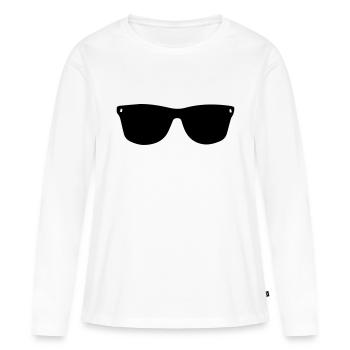 retro - T-shirt manches longues Premium bio Femme - blanc - Devant - Julia (174cm)