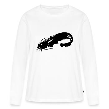 Wels - Frauen Premium Bio Langarmshirt - Weiß - Vorne - Julia (174cm)