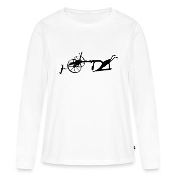 vieille charrue_va1 - T-shirt manches longues Premium bio Femme - blanc - Devant - Julia (174cm)