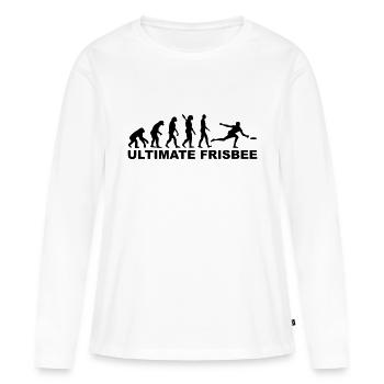 Frisbee - Frauen Premium Bio Langarmshirt - Weiß - Vorne - Julia (174cm)