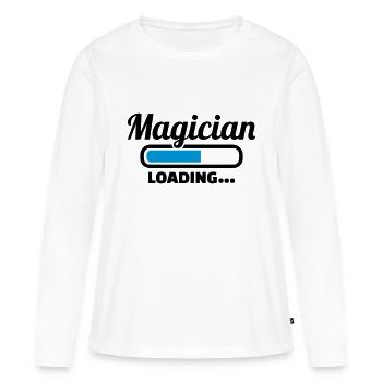 Magicien - T-shirt manches longues Premium bio Femme - blanc - Devant - Julia (174cm)