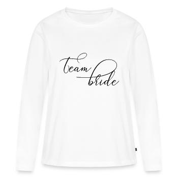 team bride pur 2 - Women's Premium Organic Long Sleeve Shirt - white - Front - Julia (174cm)