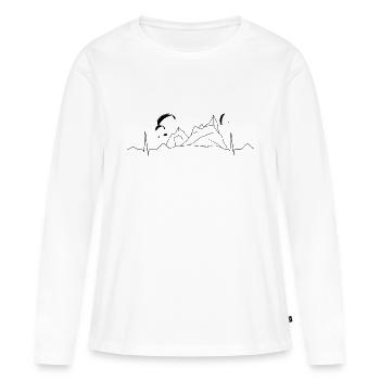 Gleitschirm EKG - Frauen Premium Bio Langarmshirt - Weiß - Vorne - Julia (174cm)