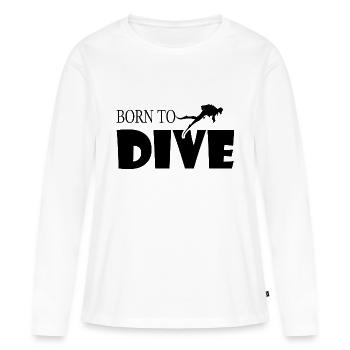Diving Dive Dive - Women's Premium Organic Long Sleeve Shirt - white - Front - Julia (174cm)