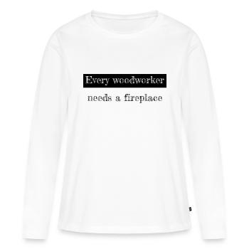 déclaration plombier les charpentiers marteau-piqueur - T-shirt manches longues Premium bio Femme - blanc - Devant - Julia (174cm)