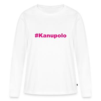 #Kanupolo - Sport - Paddeln - Paddel - Frauen Premium Bio Langarmshirt - Weiß - Vorne - Julia (174cm)