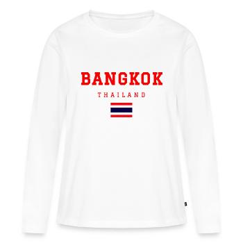 Bangkok Thailand - Frauen Premium Bio Langarmshirt - Weiß - Vorne - Julia (174cm)