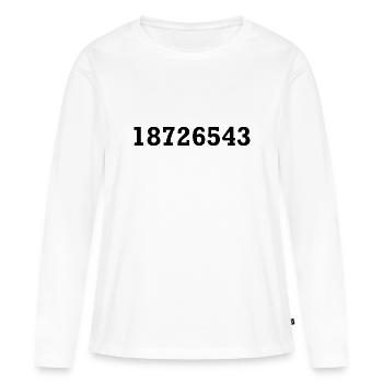 18726543 - LS V8 - Ordre d’allumage - Cylindre - T-shirt manches longues Premium bio Femme - blanc - Devant - Julia (174cm)