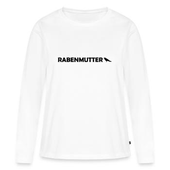 Rabenmutter Rabe Mutter Mama Mami - Frauen Premium Bio Langarmshirt - Weiß - Vorne - Julia (174cm)