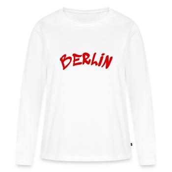 Berlin - Allemagne - Allemagne - Porte de Brandebourg - T-shirt manches longues Premium bio Femme - blanc - Devant - Julia (174cm)