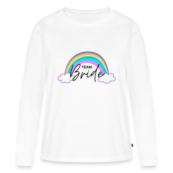 Team Bride Rainbow - Women's Premium Organic Long Sleeve Shirt - white - Front - Julia (174cm)
