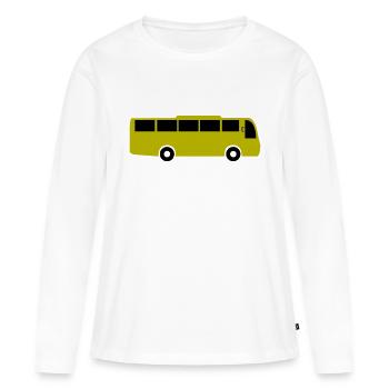 bus - T-shirt manches longues Premium bio Femme - blanc - Devant - Julia (174cm)
