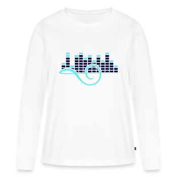 Musik Produktion Notenschlüssel Note Melodie Sound - Frauen Premium Bio Langarmshirt - Weiß - Vorne - Julia (174cm)