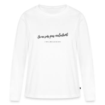 Maladroit - T-shirt manches longues Premium bio Femme - blanc - Devant - Julia (174cm)