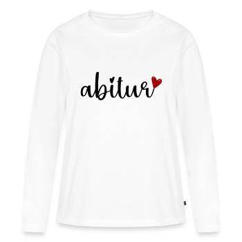 Examen de fin d’études - T-shirt manches longues Premium bio Femme - blanc - Devant - Julia (174cm)