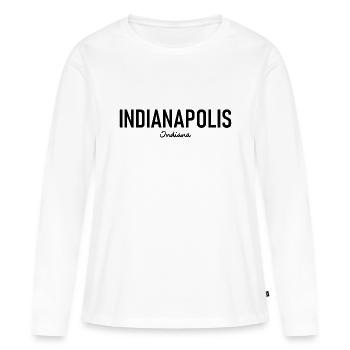 Indianapolis - Indiana - États-Unis d’Amérique - T-shirt manches longues Premium bio Femme - blanc - Devant - Julia (174cm)