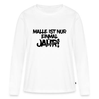 MALLE INEIJ - Frauen Premium Bio Langarmshirt - Weiß - Vorne - Julia (174cm)