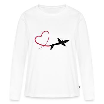 sailplane fox glider - T-shirt manches longues Premium bio Femme - blanc - Devant - Julia (174cm)