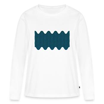 wellenmuster - Women's Premium Organic Long Sleeve Shirt - white - Front - Julia (174cm)