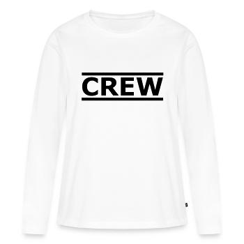Crew - T-shirt manches longues Premium bio Femme - blanc - Devant - Julia (174cm)