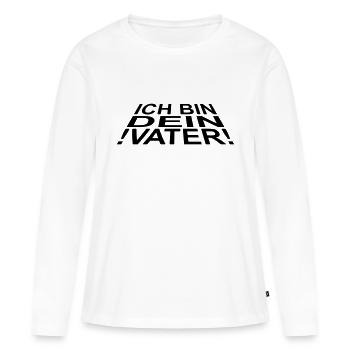 je suis ton père - T-shirt manches longues Premium bio Femme - blanc - Devant - Julia (174cm)
