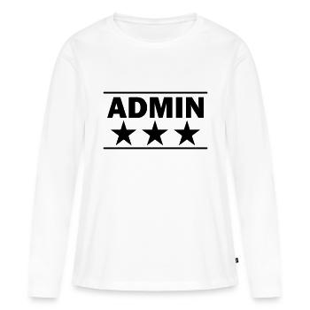 admin - Frauen Premium Bio Langarmshirt - Weiß - Vorne - Julia (174cm)