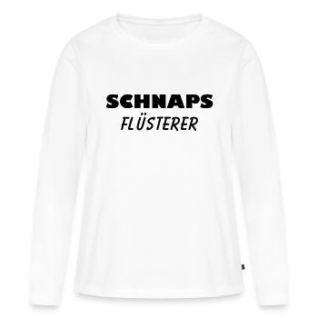 Schnaps Flüsterer - Frauen Premium Bio Langarmshirt - Weiß - Vorne - Julia (174cm)
