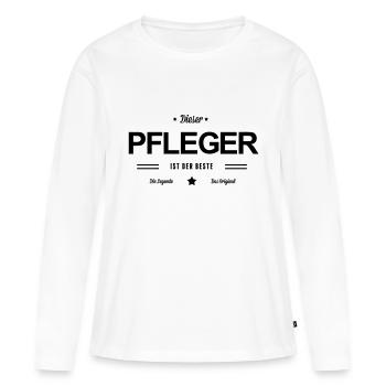 Bester Pfleger - Frauen Premium Bio Langarmshirt - Weiß - Vorne - Julia (174cm)