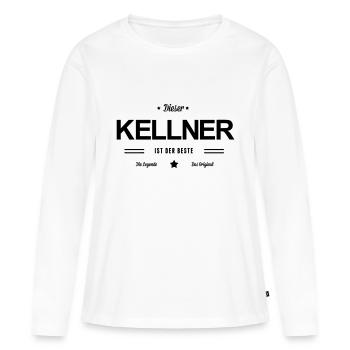 Bester Kellner - Frauen Premium Bio Langarmshirt - Weiß - Vorne - Julia (174cm)